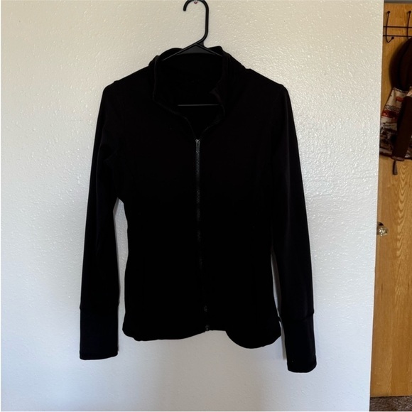 Marika Fitted Zip Up Athletic Jacket Black Size Medium - Picture 4 of 8